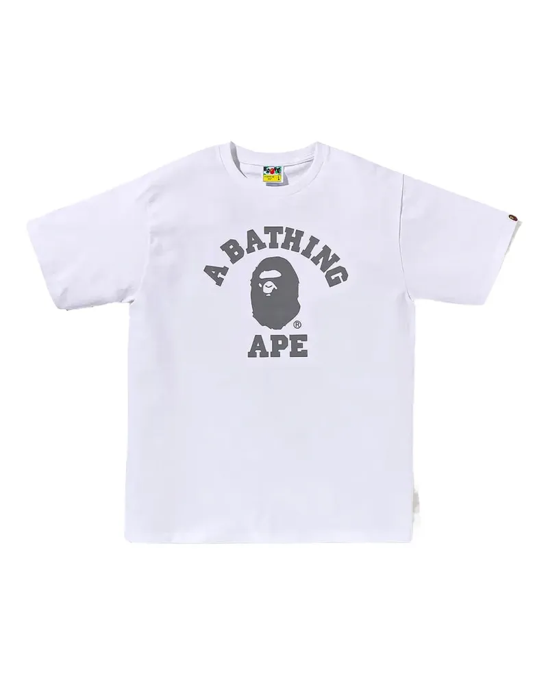 BAPE Reflective College T-Shirt - Weiß Weiß