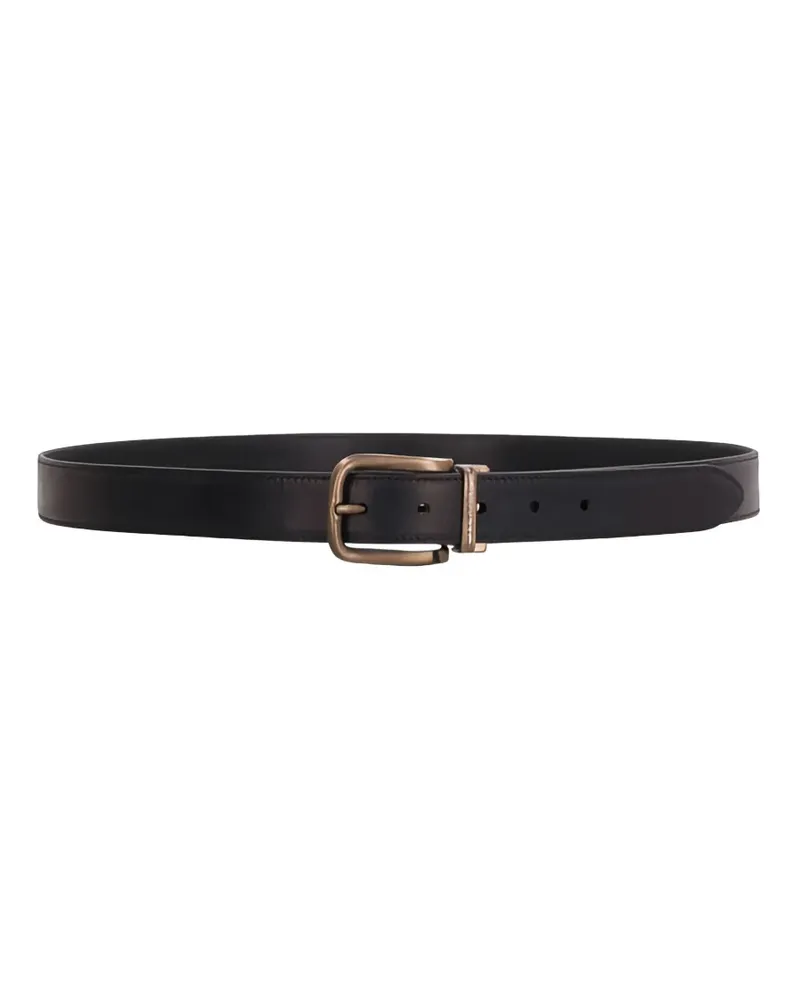Dolce & Gabbana Schnallengürtel aus Leder - Schwarz Schwarz