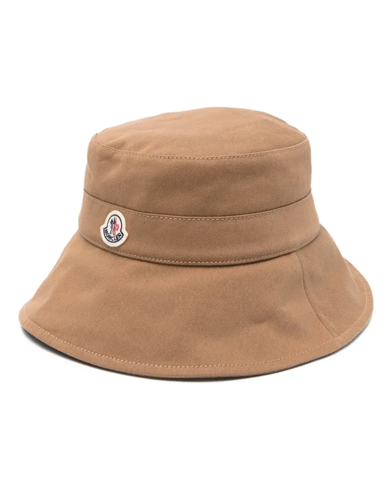 Moncler Fischerhut mit Logo-Patch - Braun Braun