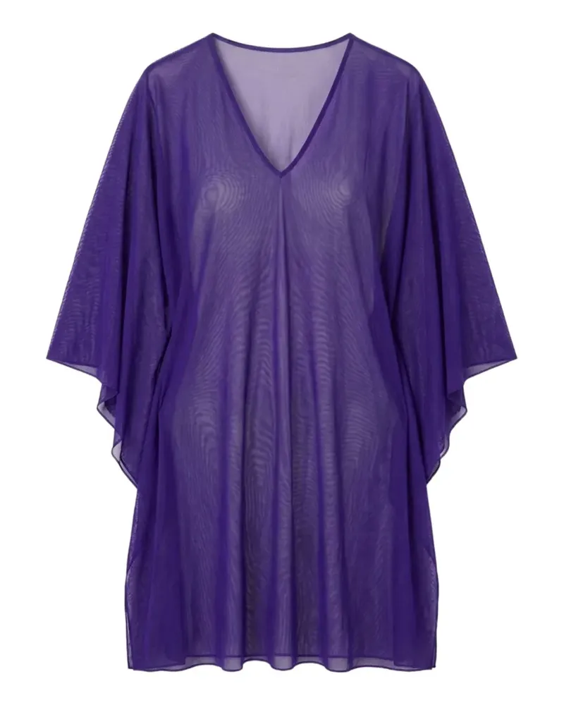 FISICO-Cristina Ferrari sheer v-neck beach dress - Violett Violett