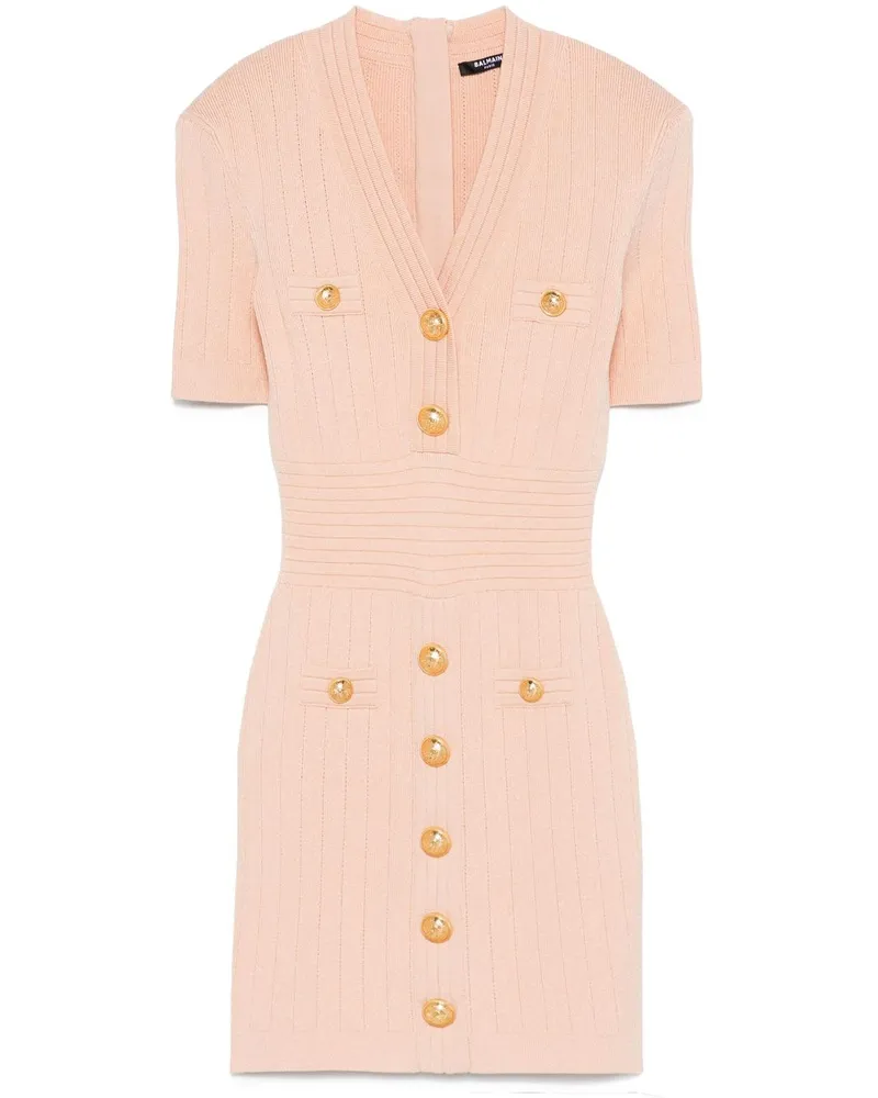 Balmain Gestricktes Minikleid - Nude Nude