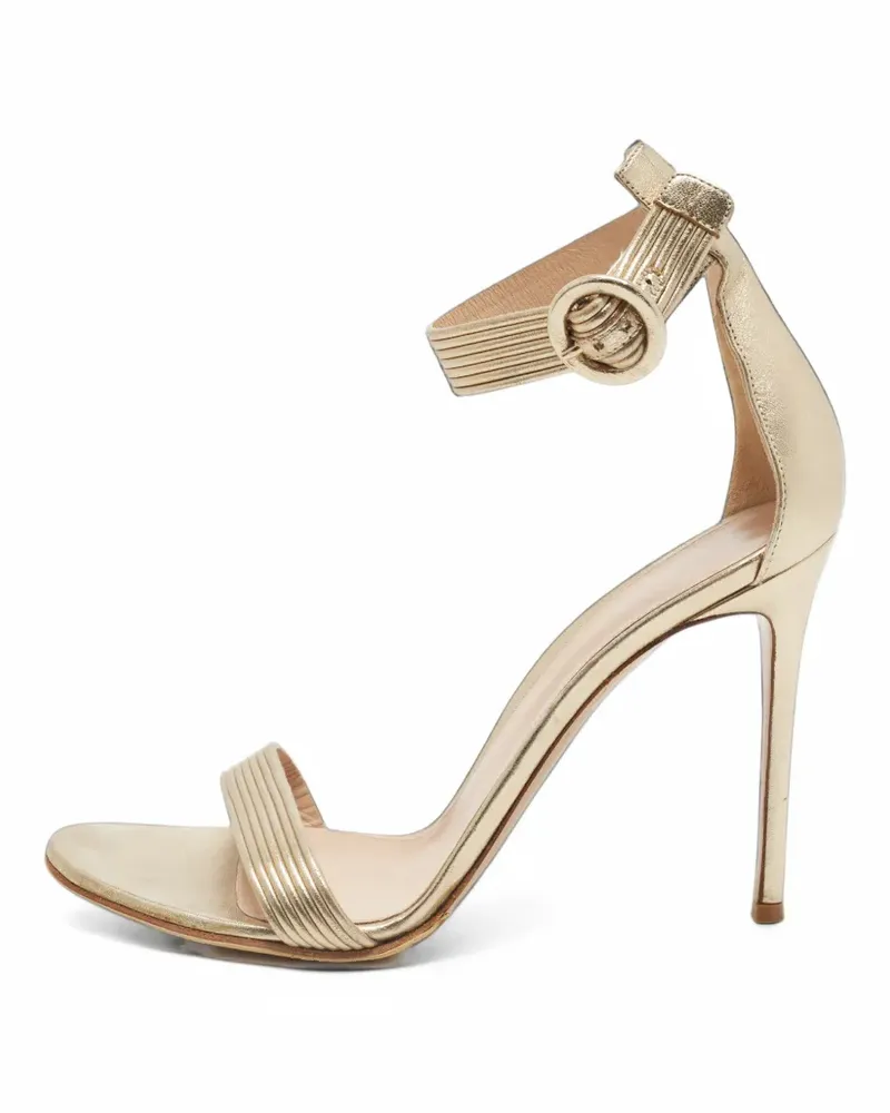 Gianvito Rossi Portofino Sandalen mit Knöchelriemen - Gold Gold