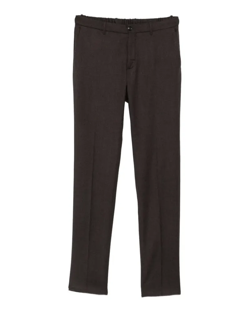 Incotex elasticated-waistband trousers - Braun Braun