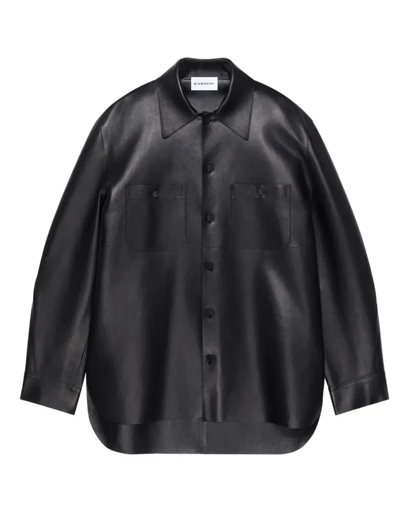 Givenchy Hemdjacke aus Leder - Schwarz Schwarz