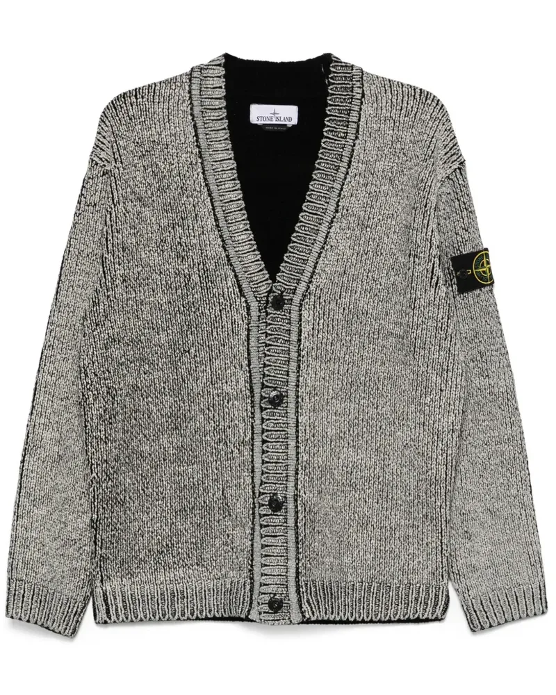 Stone Island Cardigan mit gemaltem Effekt - Schwarz Schwarz