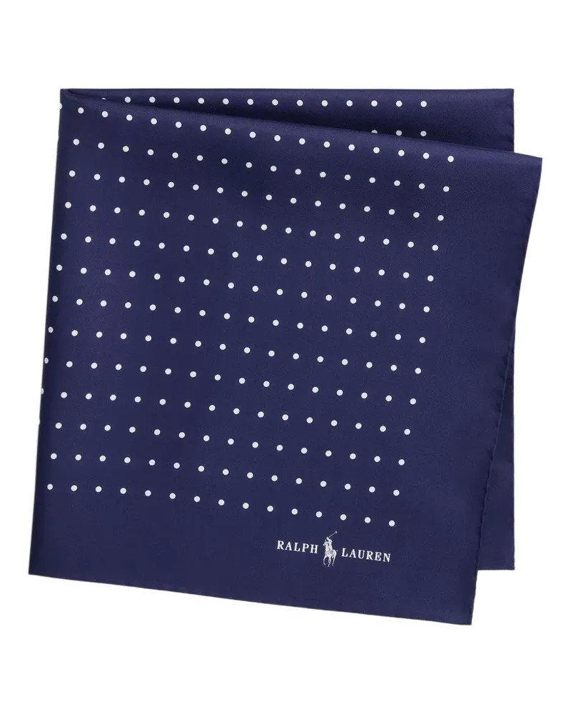 Ralph Lauren Bandana aus Seide mit Polka Dots - Blau Blau