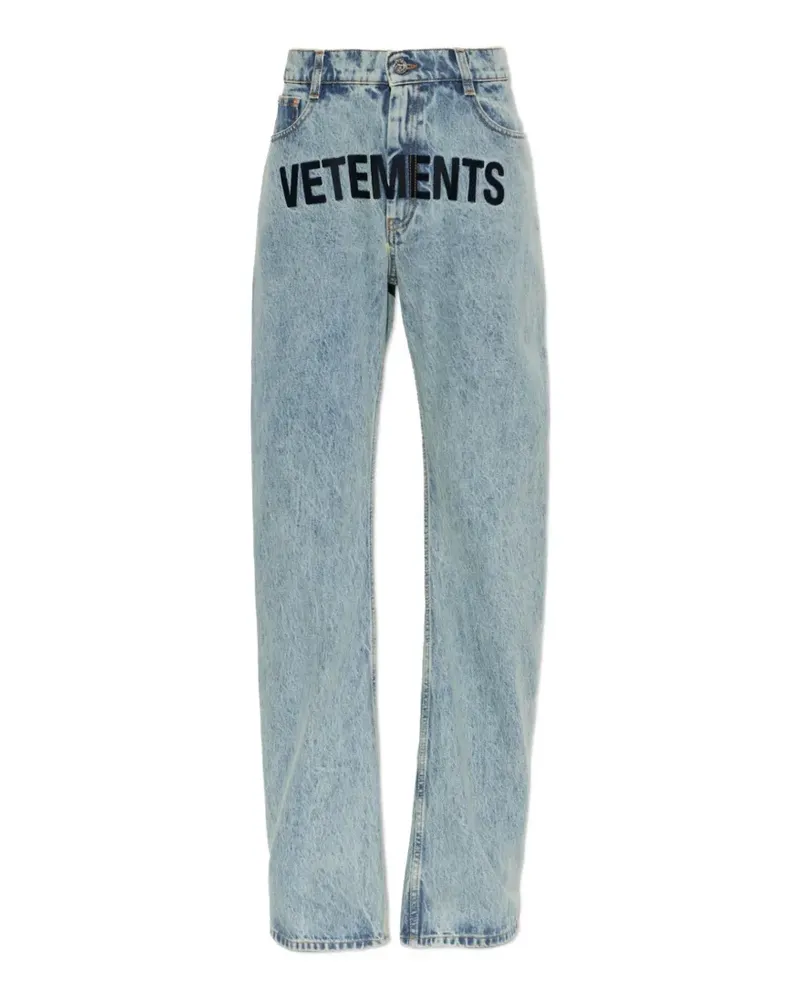 VETEMENTS Jeans mit Logo-Stickerei - Blau Blau
