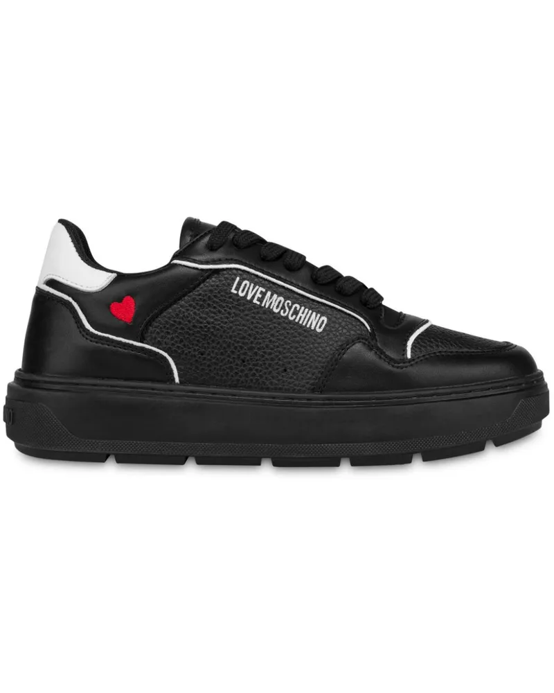 Moschino Sneakers mit Logo-Print - Schwarz Schwarz