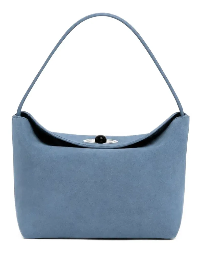 Christopher Esber Turnlock Mini-Tasche aus Wildleder - Blau Blau