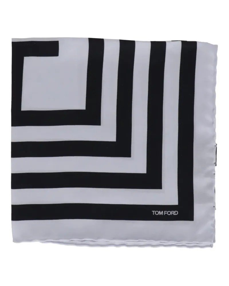 Tom Ford geometric-print pocket square - Blau Blau