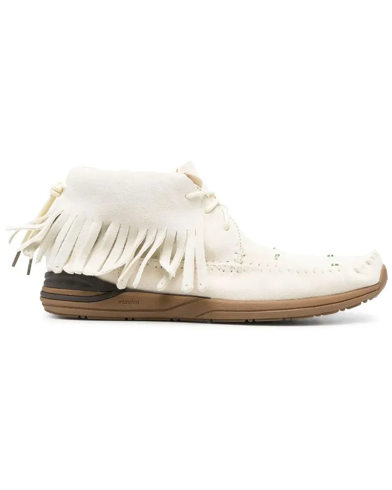 Visvim Shaman-Folk fringed boots - Weiß Weiß