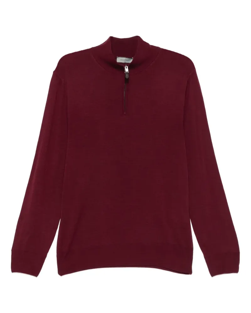 Canali Pullover mit Stehkragen - Rot Rot