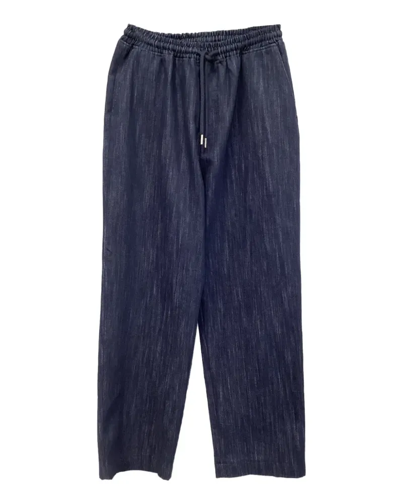 FRANKIE Shop drawstring straight-leg trousers - Blau Blau