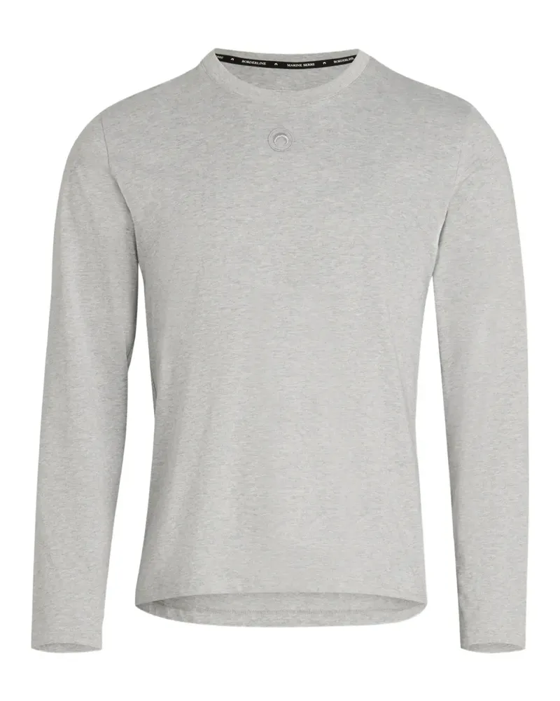 Marine Serre T-Shirt mit Mond-Stickerei - Grau Grau