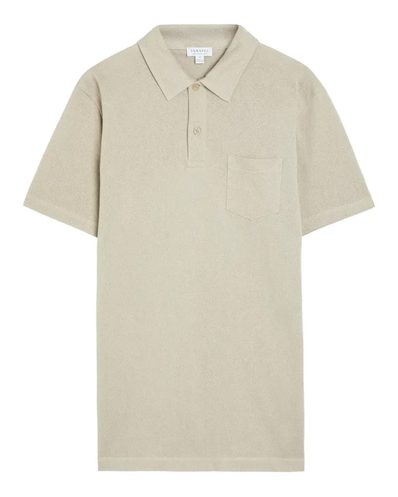 Sunspel Riviera patch-pocket polo shirt - Nude Nude