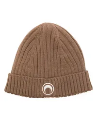 Marine Serre Beanie mit Mond-Logo Braun