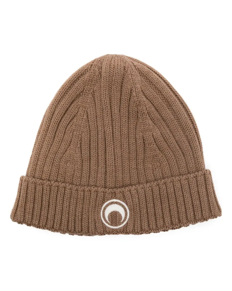Marine Serre Beanie mit Mond-Logo - Braun Braun