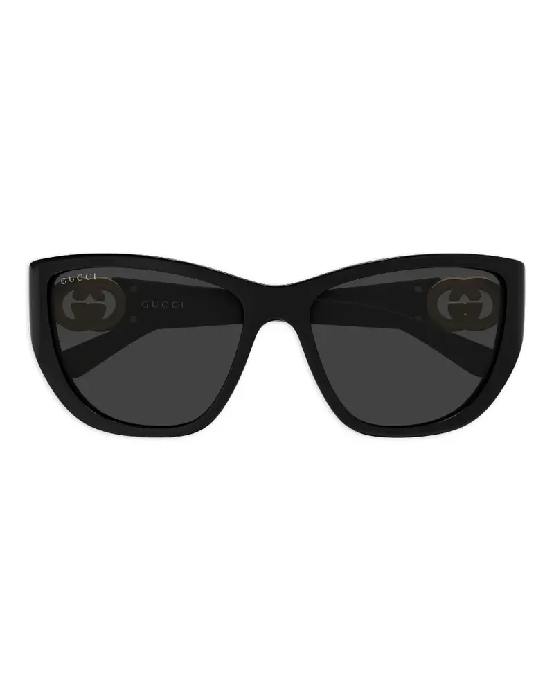 Gucci Cat-Eye-Sonnenbrille mit GG - Schwarz Schwarz