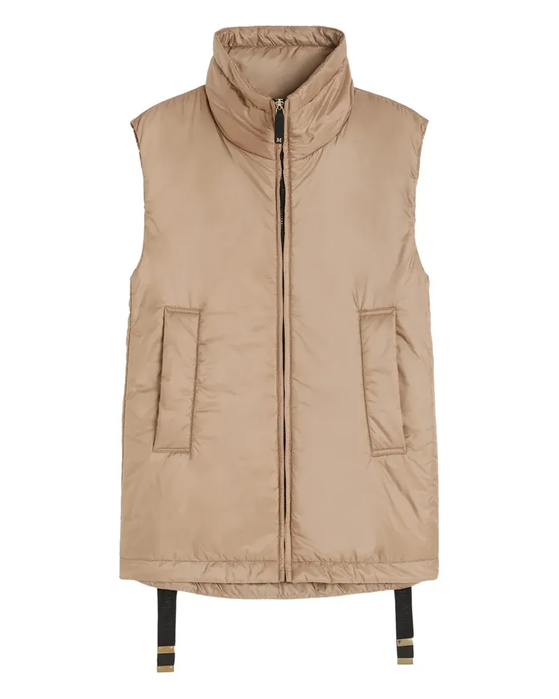 Max Mara Weste mit Stehkragen - Nude Nude