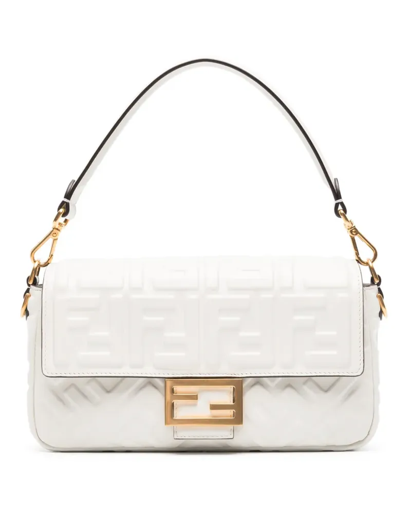 Fendi Baguette Schultertasche - Weiß Weiß
