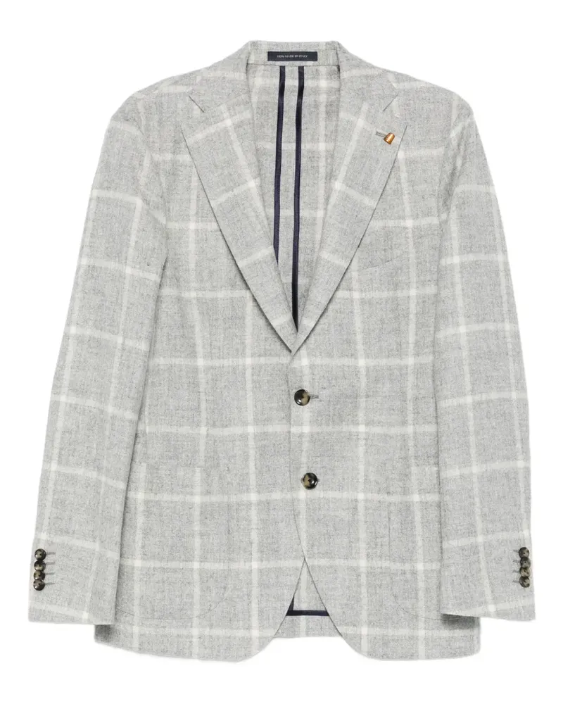 Sartoria Latorre Sakko mit Karomuster - Grau Grau