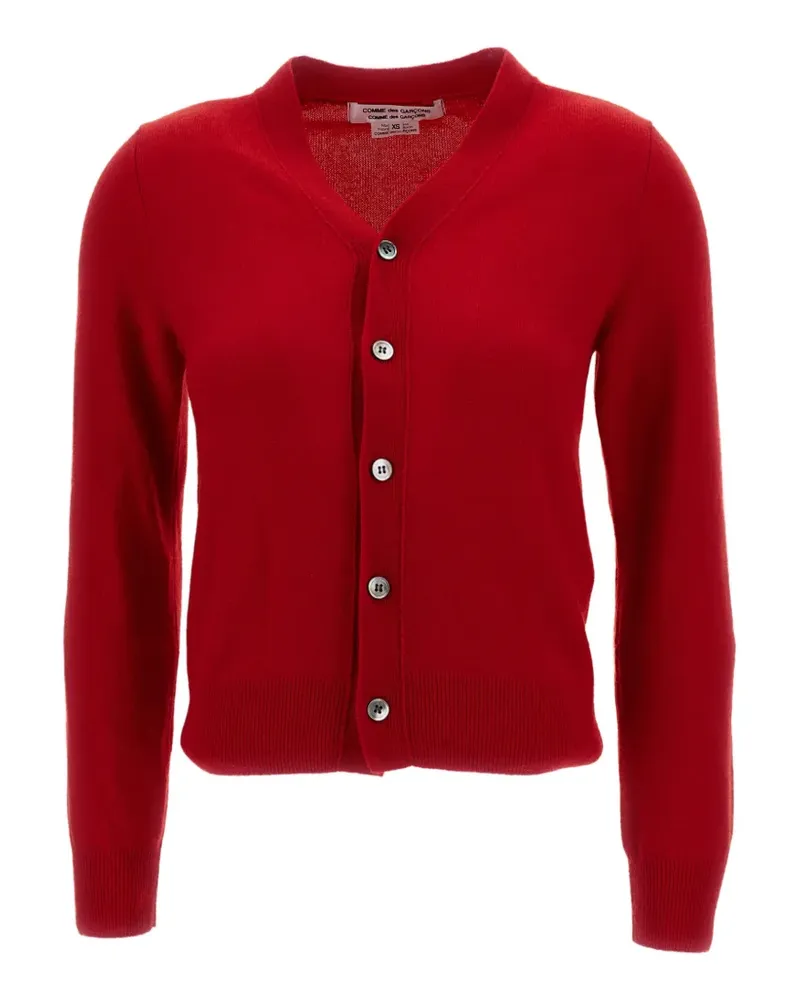 Comme des Garçons Kaschmircardigan mit V-Ausschnitt - Rot Rot