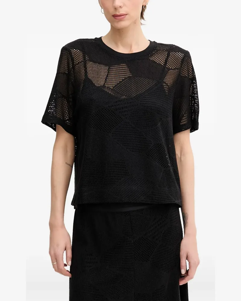 DKNY Kurzärmelige Bluse - Schwarz Schwarz