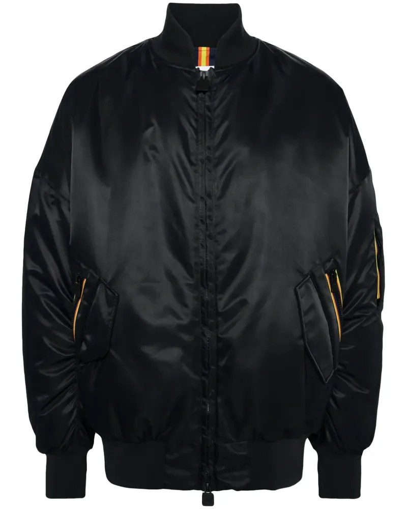 K-Way Londony Bomberjacke in Satinoptik - Schwarz Schwarz