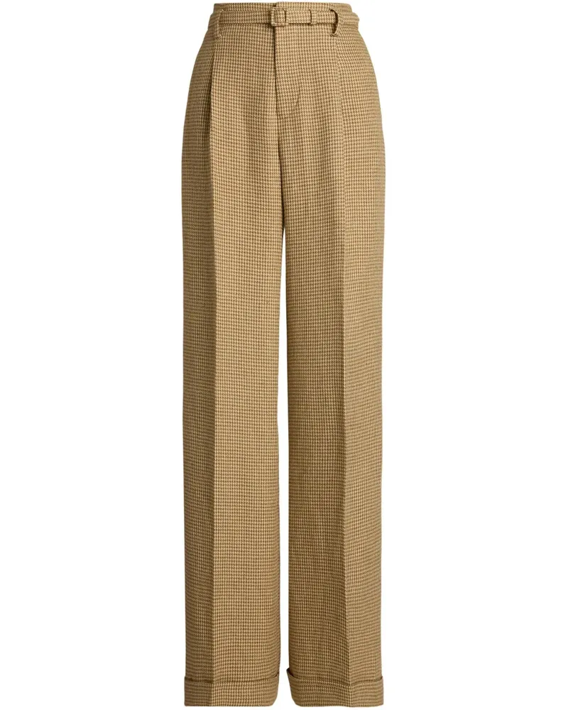 Ralph Lauren Hose mit Hahnentrittmuster - Braun Braun