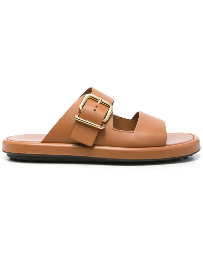 TOD'S Pantoletten aus Leder - Braun Braun