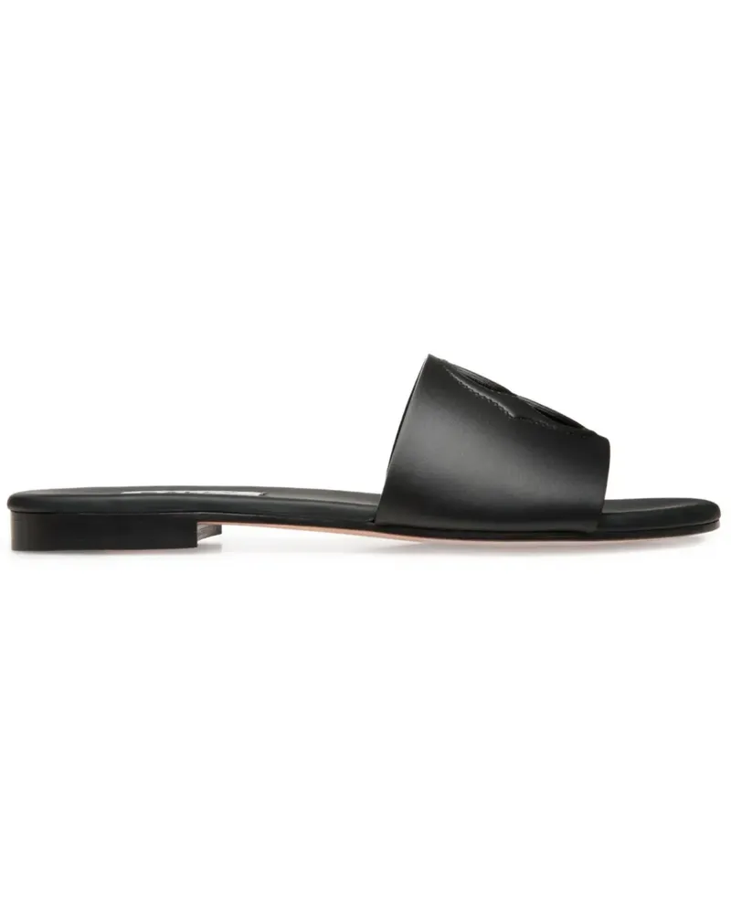 Bally Flache Sandalen - Schwarz Schwarz