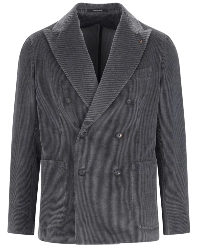 Tagliatore Sakko mit Brosche - Grau Grau