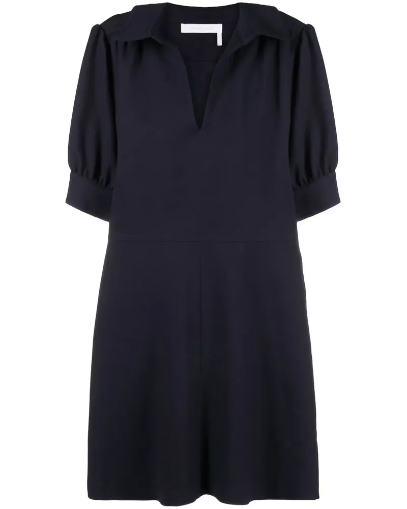 See by Chloé Kleid mit kurzen Ärmeln - Blau Blau
