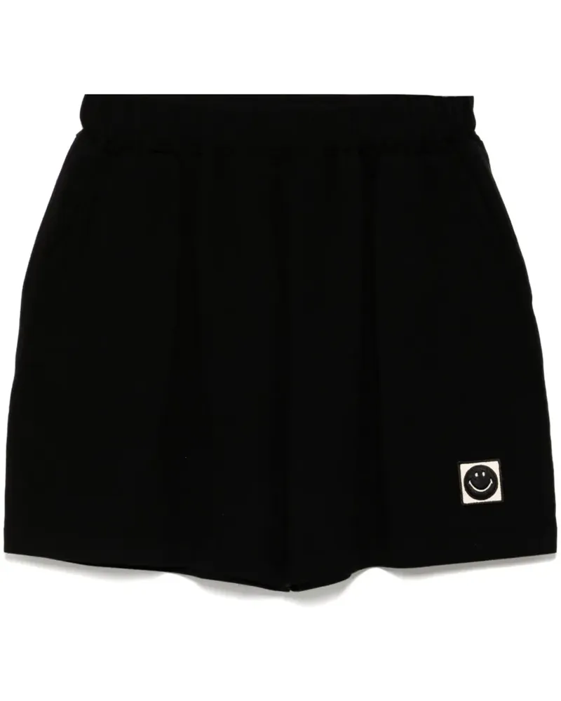 Joshua Sanders Piquet Smiley-Shorts - Schwarz Schwarz