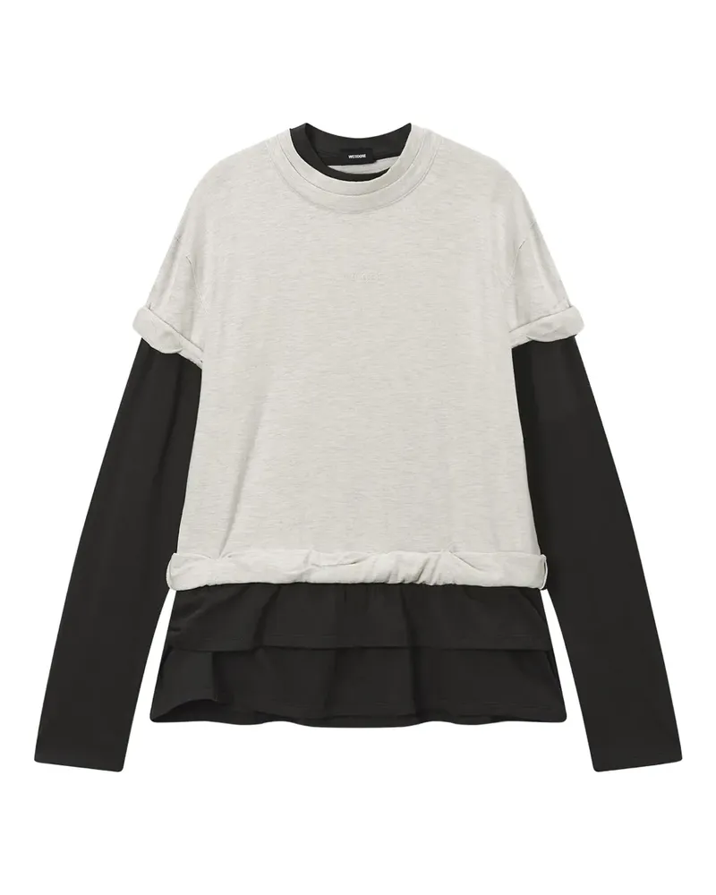 WE 11 DONE layered top - Nude Nude