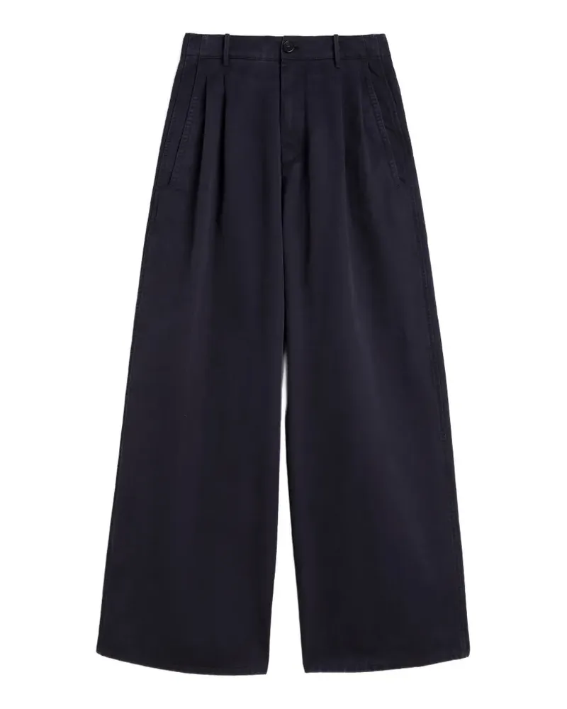 Jil Sander Plissierte Palazzohose - Blau Blau