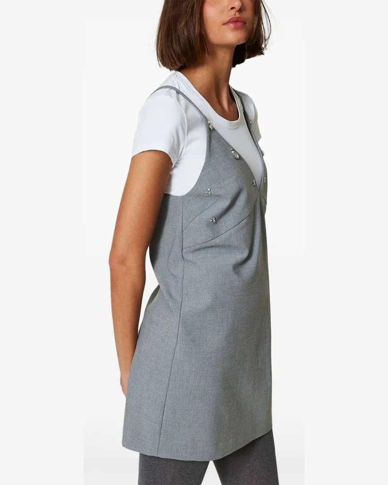 Twin-Set T-Shirt-Minikleid - Grau Grau