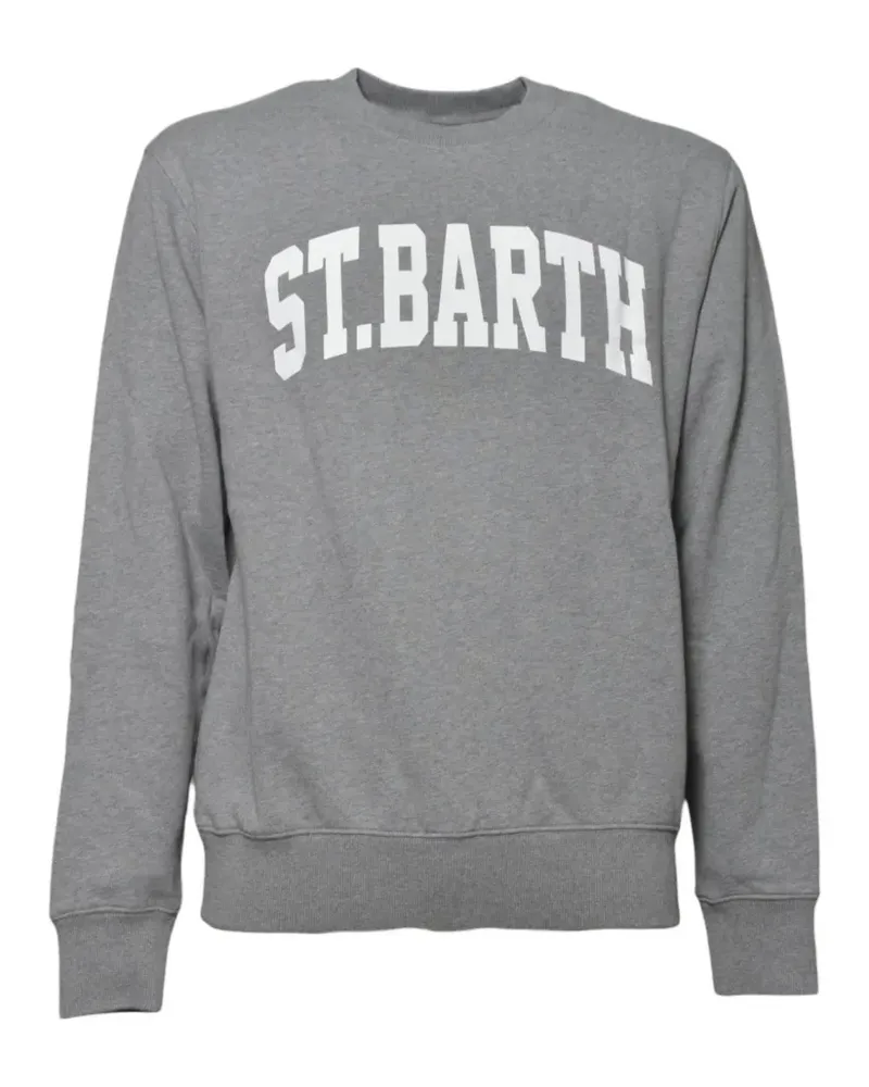 MC2 Saint Barth grey Soho cotton sweatshirt with St. Barth print - Grau Grau