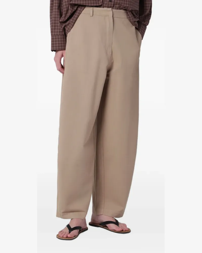 CORDERA curved-leg trousers - Nude Nude