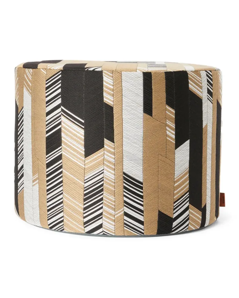Missoni Home Hocker mit geometrischem Muster - Nude Nude