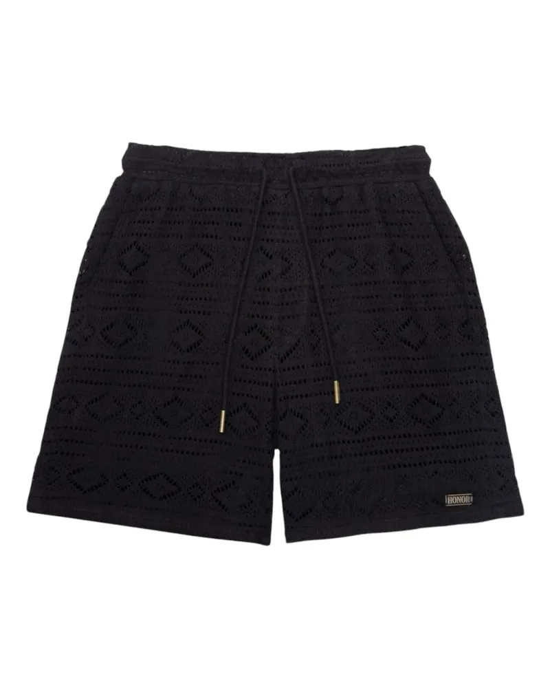 Honor The Gift pointelle crochet shorts - Schwarz Schwarz