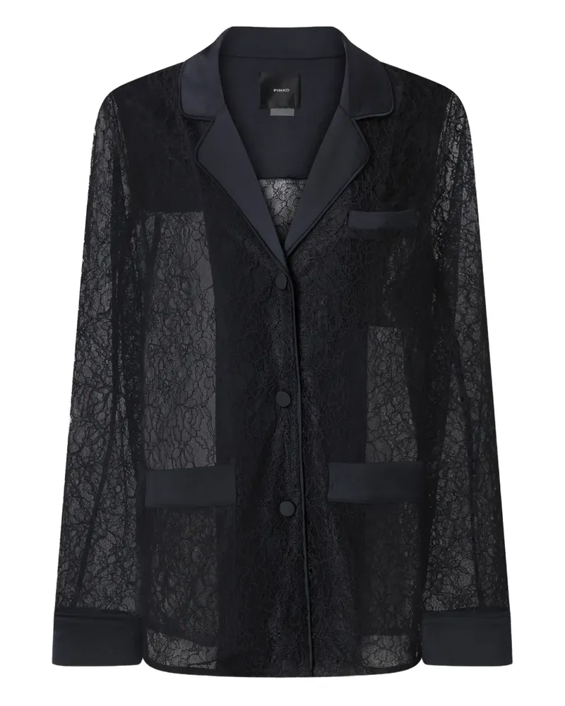 Pinko Jacke mit Spitzeneinsatz - Schwarz Schwarz