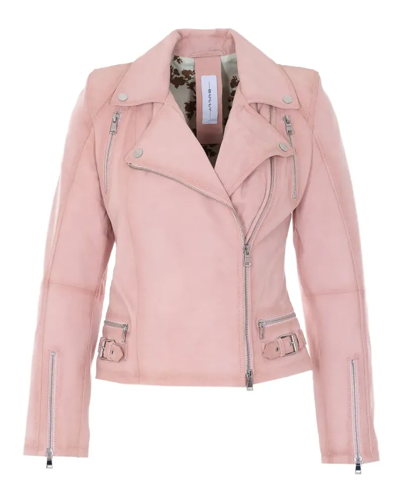 Bully Wildlederjacke mit Reißverschluss - Rosa Rosa