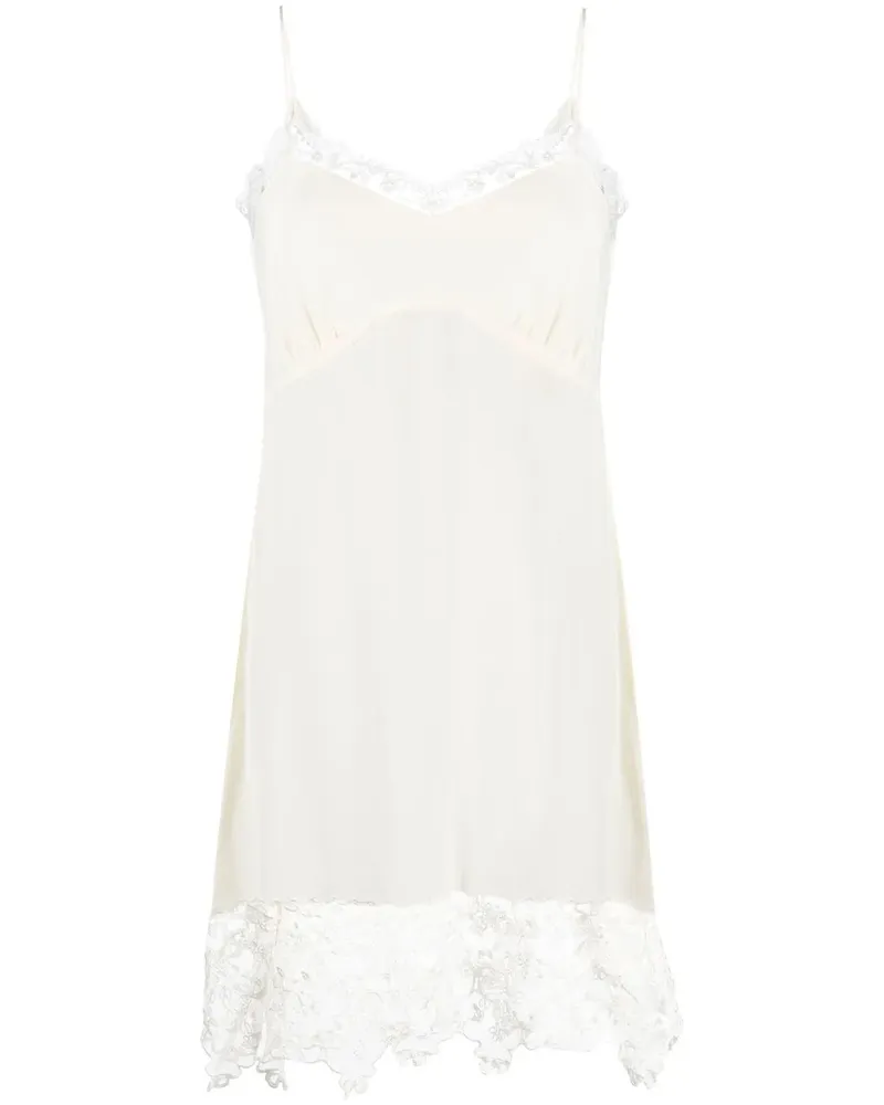 Simone Rocha Camisole-Kleid mit Spitzenbesatz - Nude Nude