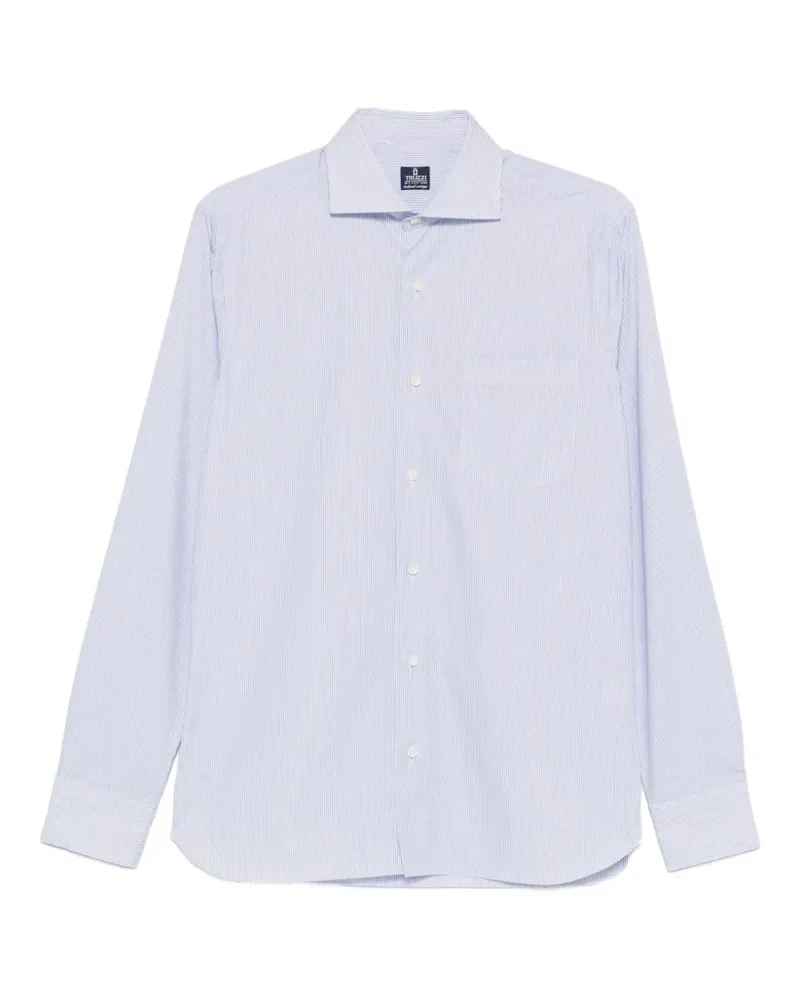 Truzzi pinstripe-pattern chest-pocket shirt - Blau Blau