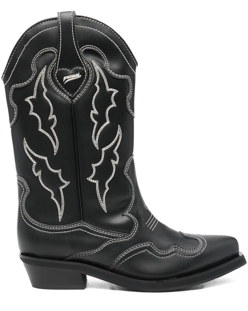 Puraai Rodeo Stiefel 40mm - Schwarz Schwarz