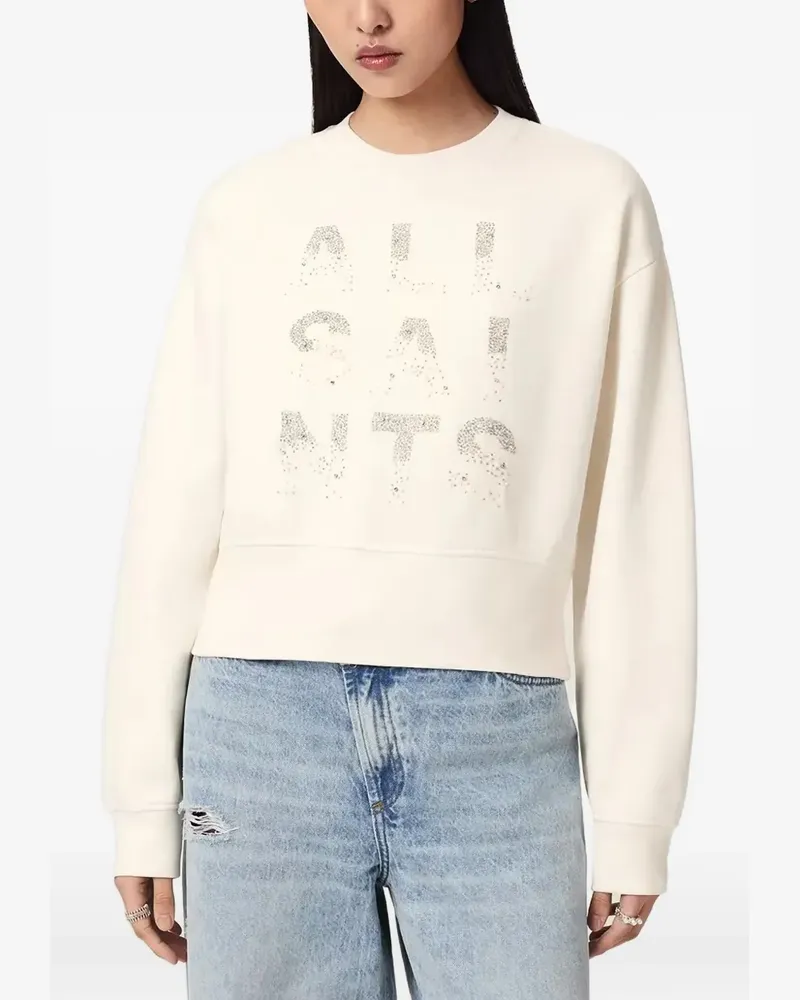 AllSaints T-Shirt mit Perlen - Nude Nude