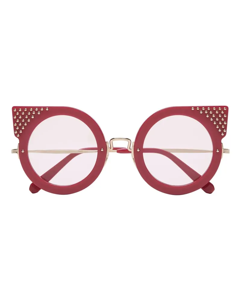 Philipp Plein Katy stud-embellished cat-eye sunglasses - Rot Rot