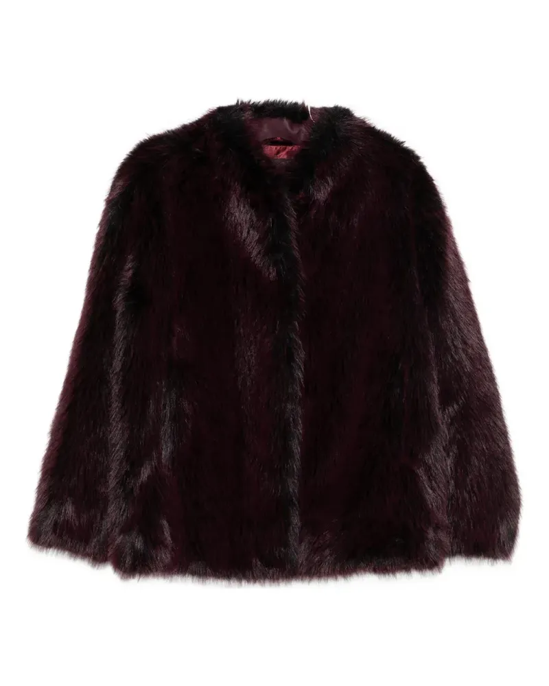 Patrizia Pepe Jacke aus Faux Fur mit tiefen Schultern - Violett Violett