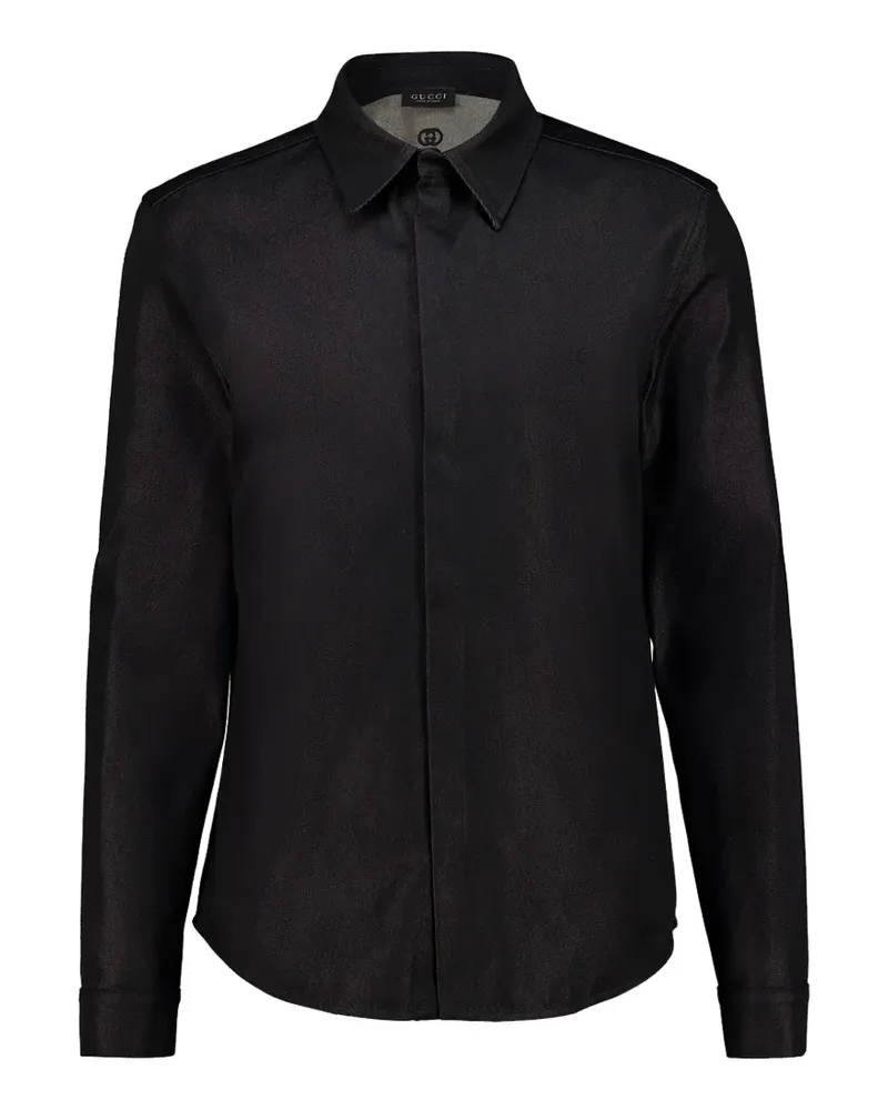 Gucci Hemd aus Chambray - Schwarz Schwarz